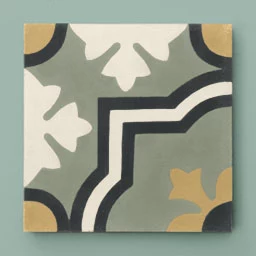 Custom-made green cement tile